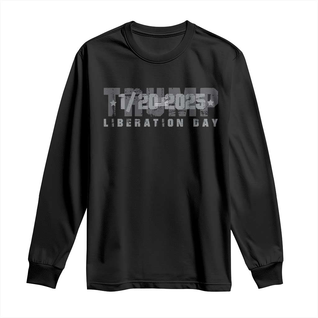 Trump Liberation Day Long Sleeve Shirt Inauguration Day January 20th 2025 TS09 Black Print Your Wear