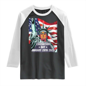 Trump Liberation Day Raglan Shirt Statue Of Liberty January 20th 2025 TS09 Black White Print Your Wear