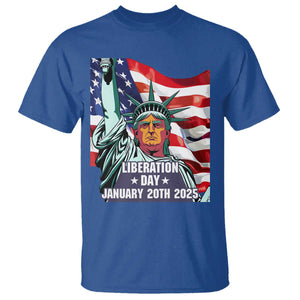 Trump Liberation Day T Shirt Statue Of Liberty January 20th 2025 TS09 Royal Blue Print Your Wear