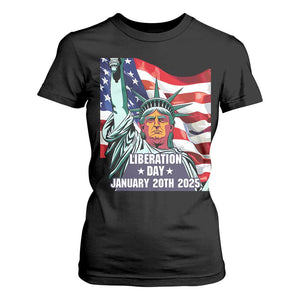 Trump Liberation Day T Shirt For Women Statue Of Liberty January 20th 2025 TS09 Black Print Your Wear