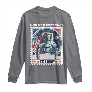 Funny Trump Long Sleeve Shirt Make Space Great Again TS09 Charcoal Print Your Wear