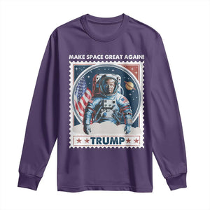 Funny Trump Long Sleeve Shirt Make Space Great Again TS09 Purple Print Your Wear