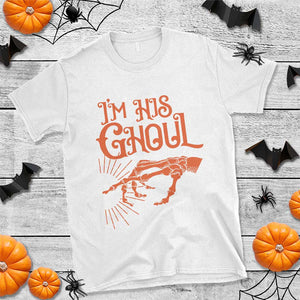 Halloween Couple Matching T Shirt I'm His Ghoul Skeleton Hand TS09 White Print Your Wear