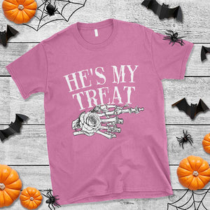 Halloween Couple Matching T Shirt He's My Treat Skeleton Hand TS09 Azalea Print Your Wear