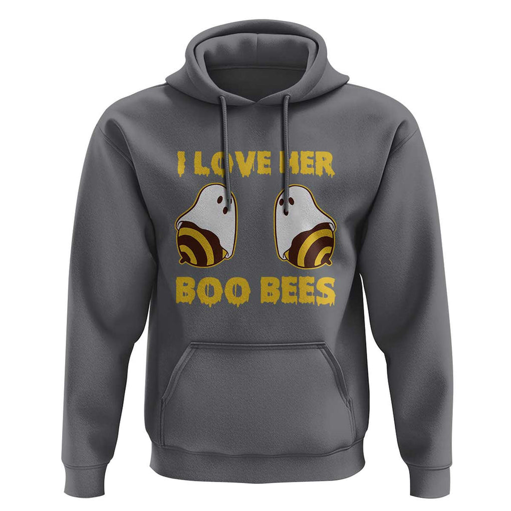 Halloween Couple Matching Hoodie I Love Her Boo Bees TS09 Charcoal Print Your Wear