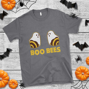 Halloween Couple Matching T Shirt Boo Bees Funny Ghost Bee TS09 Charcoal Print Your Wear