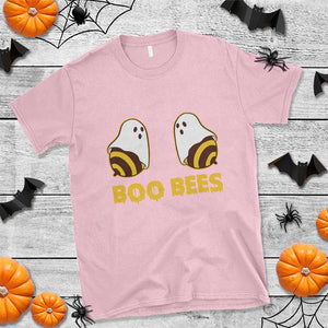 Halloween Couple Matching T Shirt Boo Bees Funny Ghost Bee TS09 Light Pink Print Your Wear