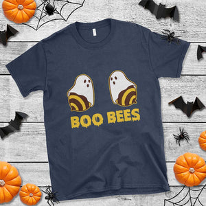 Halloween Couple Matching T Shirt Boo Bees Funny Ghost Bee TS09 Navy Print Your Wear