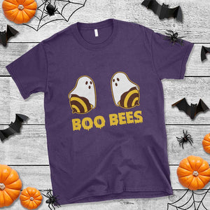 Halloween Couple Matching T Shirt Boo Bees Funny Ghost Bee TS09 Purple Print Your Wear