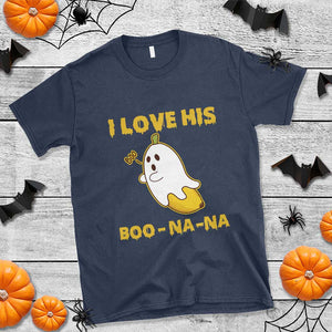 Halloween Couple Matching T Shirt I Love His Boo-na-na TS09 Navy Print Your Wear