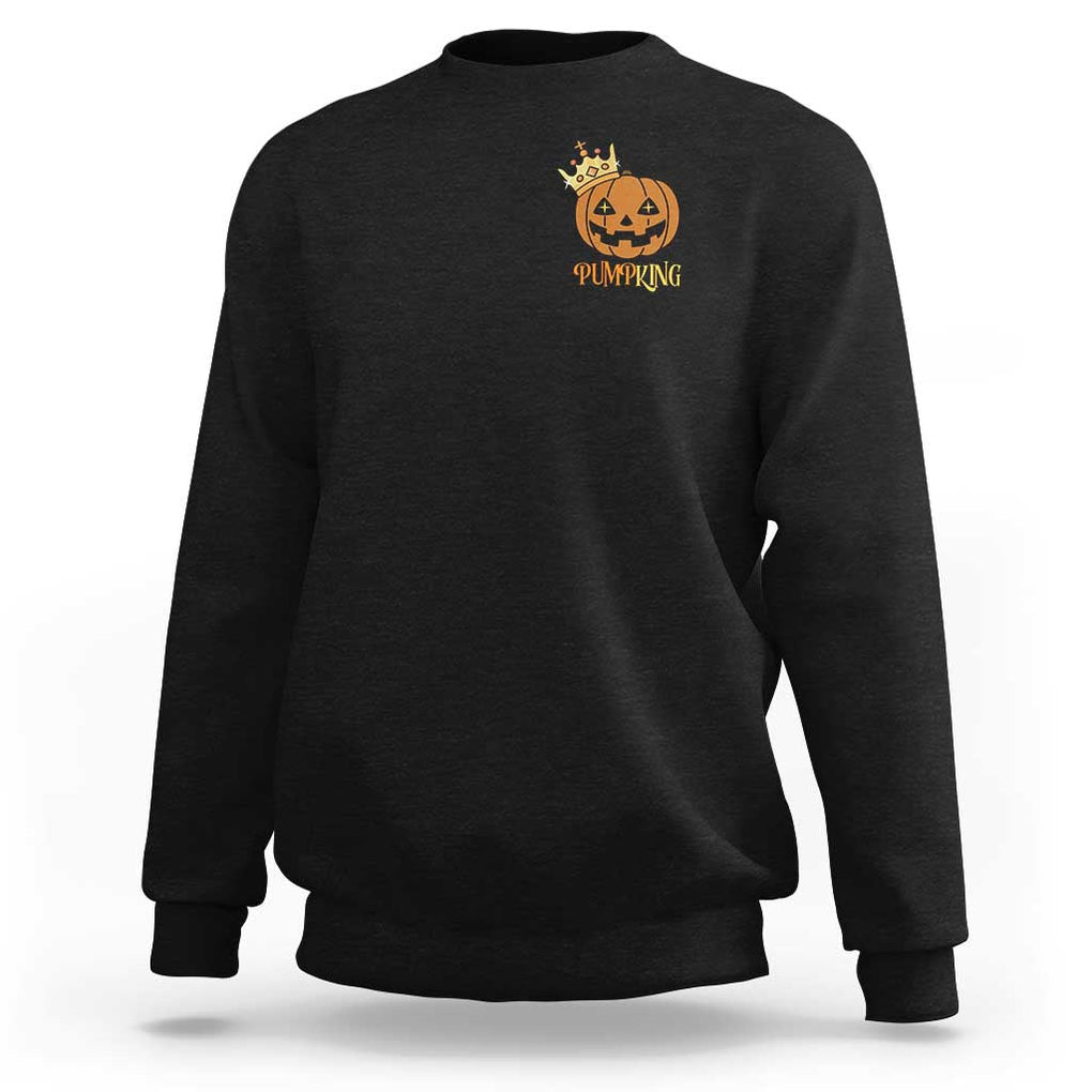 Halloween Couple Matching Sweatshirt Pumpking Funny Spooky Pumpkin TS09 Black Print Your Wear