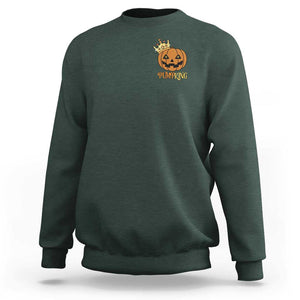 Halloween Couple Matching Sweatshirt Pumpking Funny Spooky Pumpkin TS09 Dark Forest Green Print Your Wear