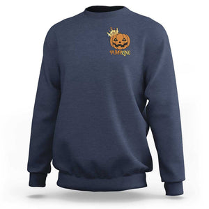 Halloween Couple Matching Sweatshirt Pumpking Funny Spooky Pumpkin TS09 Navy Print Your Wear