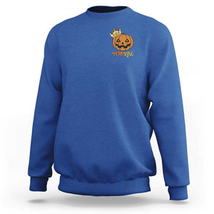 Halloween Couple Matching Sweatshirt Pumpking Funny Spooky Pumpkin TS09 Royal Blue Print Your Wear