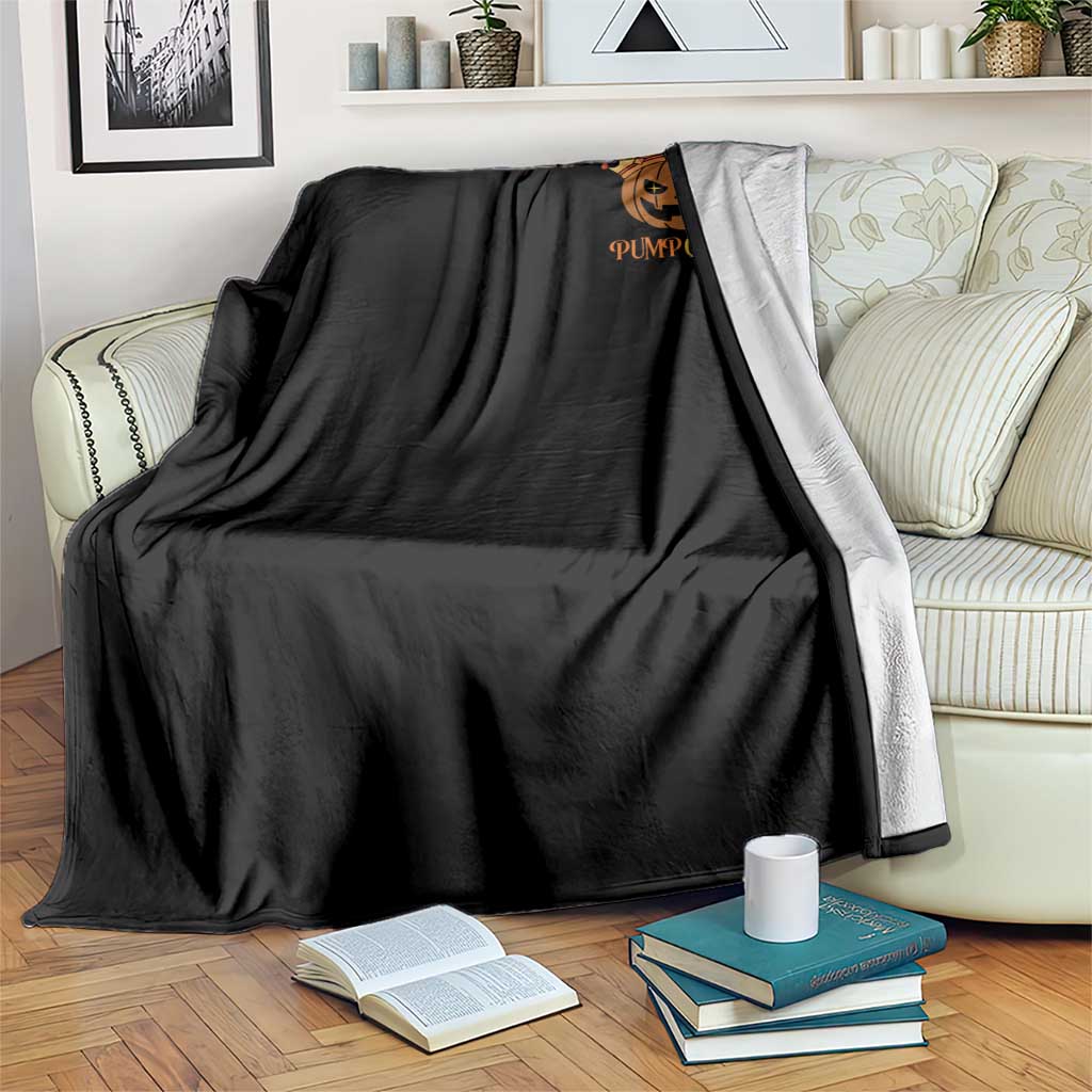 Halloween Couple Matching Throw Blanket Pumpqueen Funny Spooky Pumpkin TS09 Print Your Wear