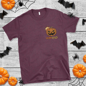 Halloween Couple Matching T Shirt Pumpqueen Funny Spooky Pumpkin TS09 Maroon Print Your Wear