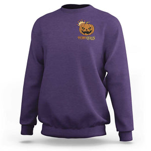 Halloween Couple Matching Sweatshirt Pumpqueen Funny Spooky Pumpkin TS09 Purple Print Your Wear