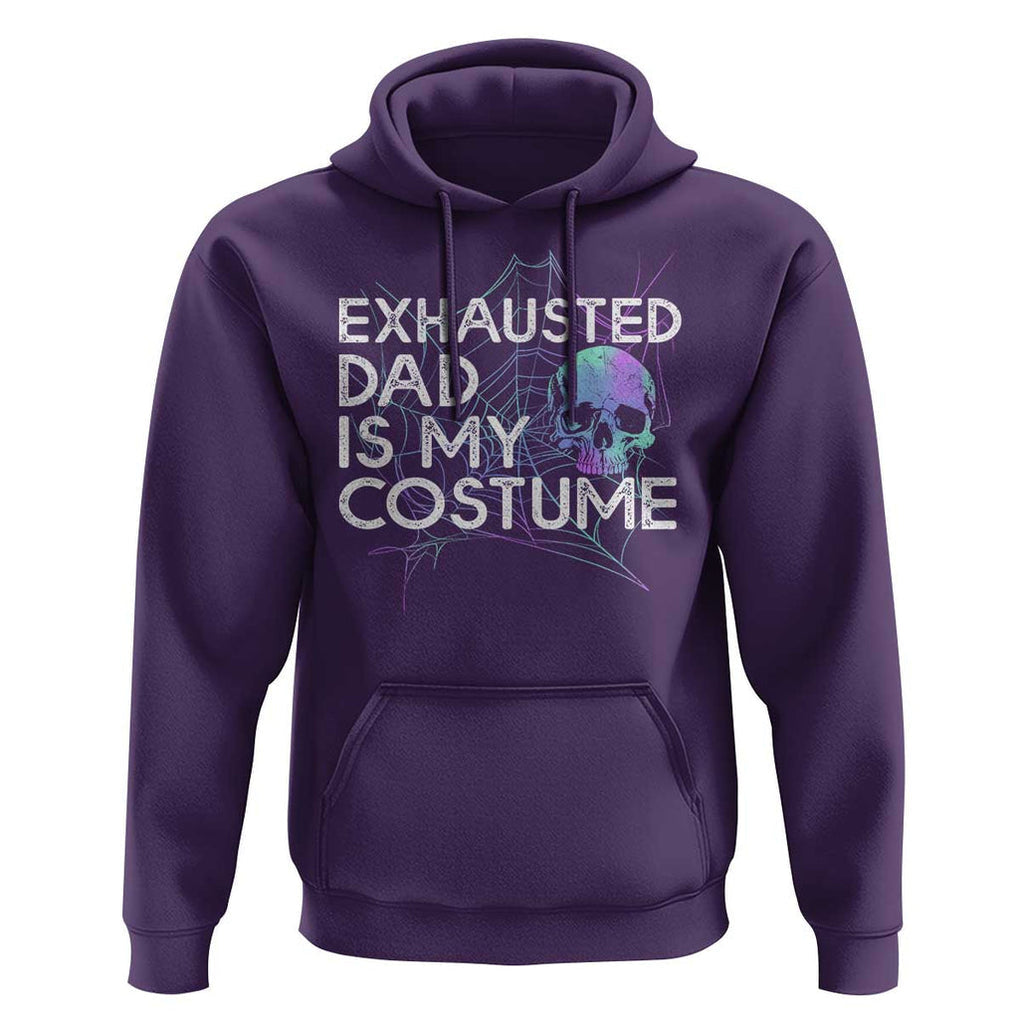 Funny Halloween Exhausted Dad Is My Costume Hoodie TS09 Purple Print Your Wear