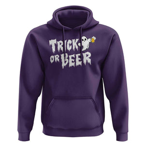 Funny Halloween Beer Hoodie Trick Or Beer Drinking Ghost TS09 Purple Print Your Wear