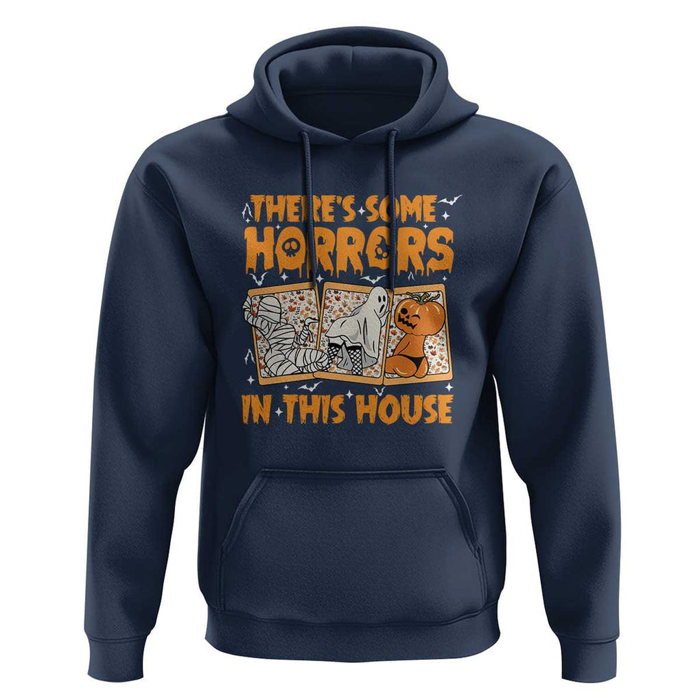 Funny Halloween Hoodie There's Some Horrors In This House TS09 Navy Print Your Wear