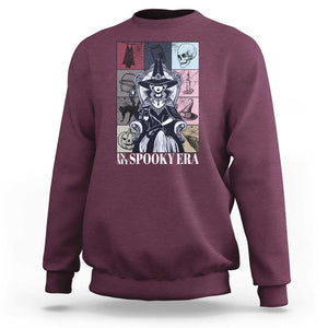 Halloween Witch Sweatshirt In My Spooky Era TS09 Maroon Print Your Wear