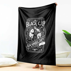 Black Cat Witch Throw Blanket Salem Apothecary Graphic Halloween TS09 Print Your Wear
