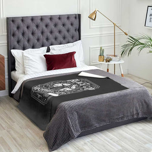 Black Cat Witch Throw Blanket Salem Apothecary Graphic Halloween TS09 Print Your Wear