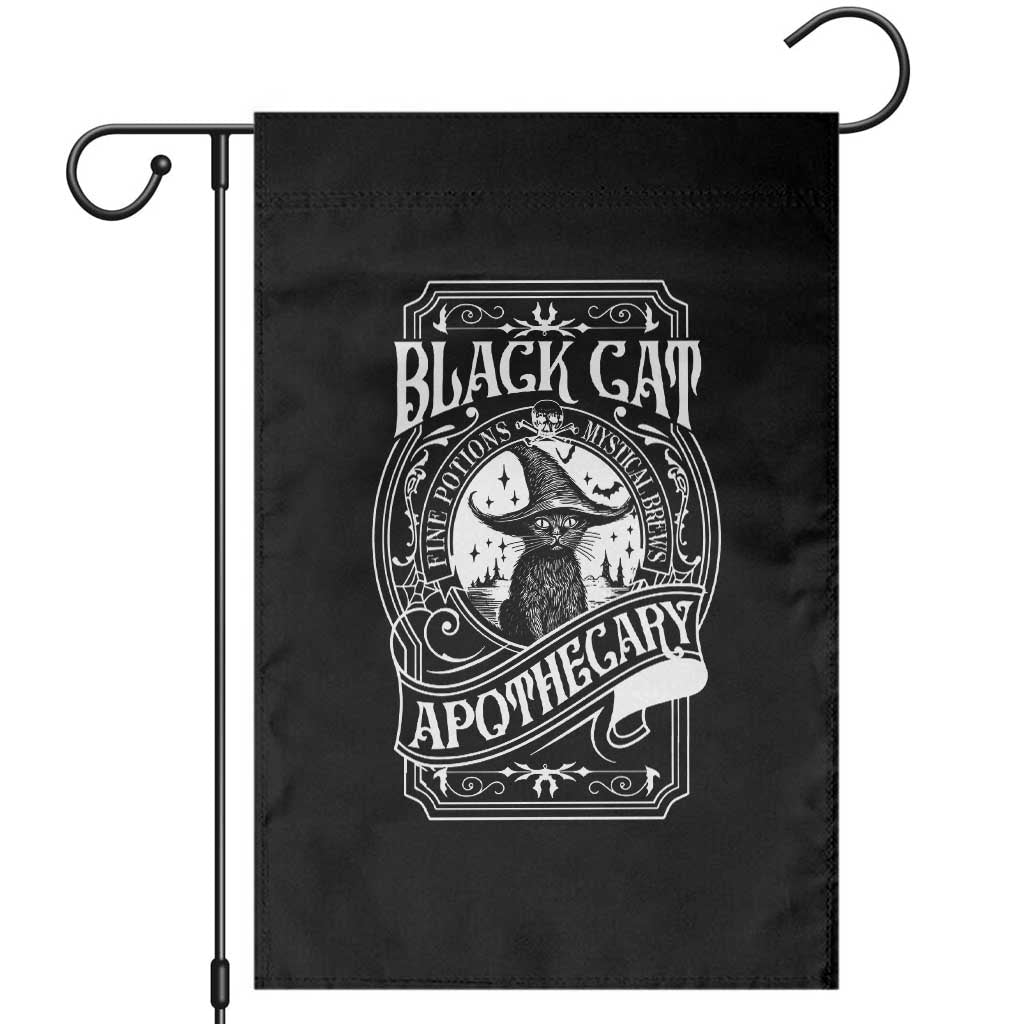 Black Cat Witch Garden Flag Salem Apothecary Graphic Halloween TS09 Black Print Your Wear