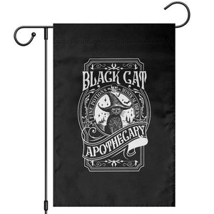 Black Cat Witch Garden Flag Salem Apothecary Graphic Halloween TS09 Black Print Your Wear