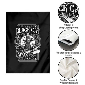 Black Cat Witch Garden Flag Salem Apothecary Graphic Halloween TS09 Print Your Wear