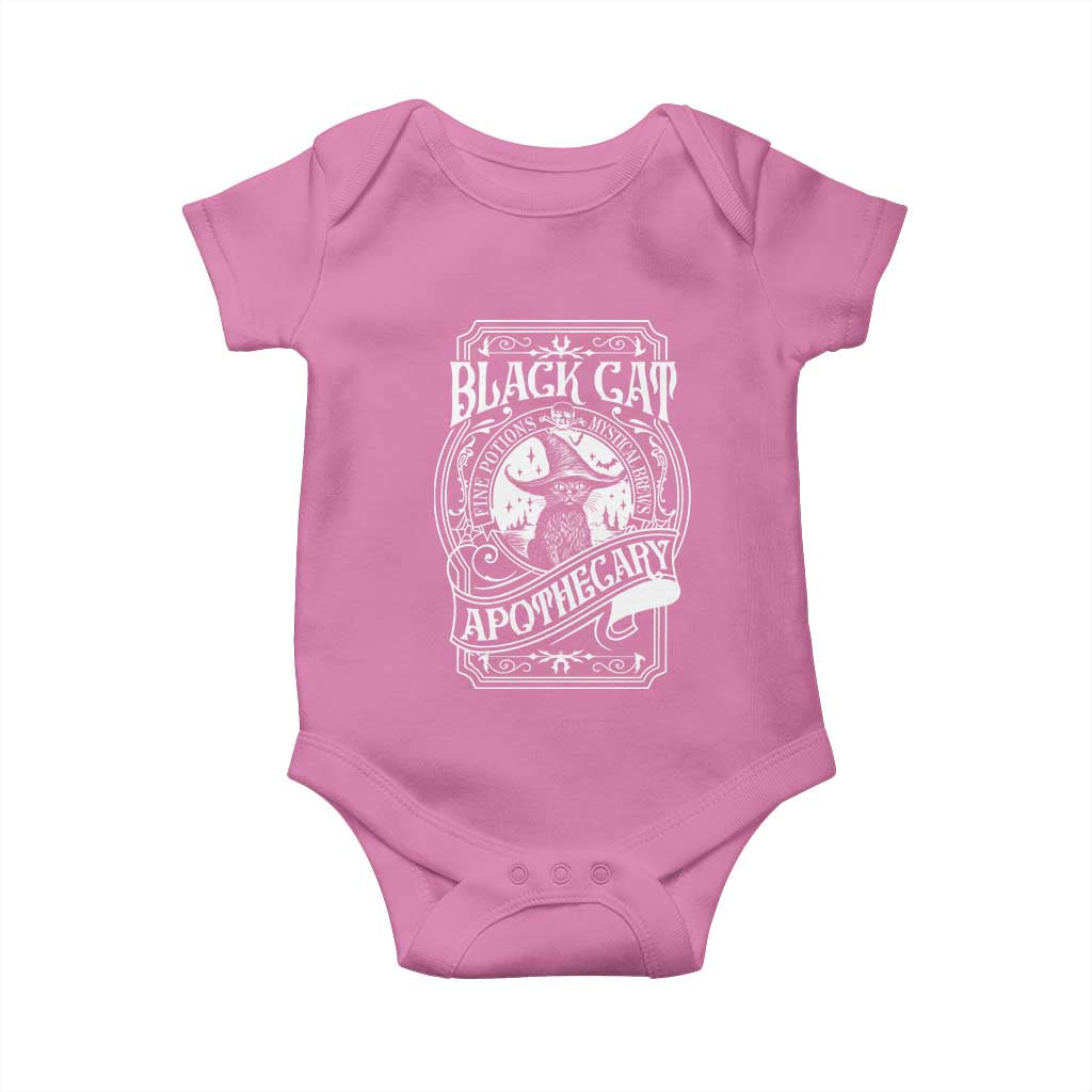 Black Cat Witch Baby Onesie Salem Apothecary Graphic Halloween TS09 Azalea Print Your Wear