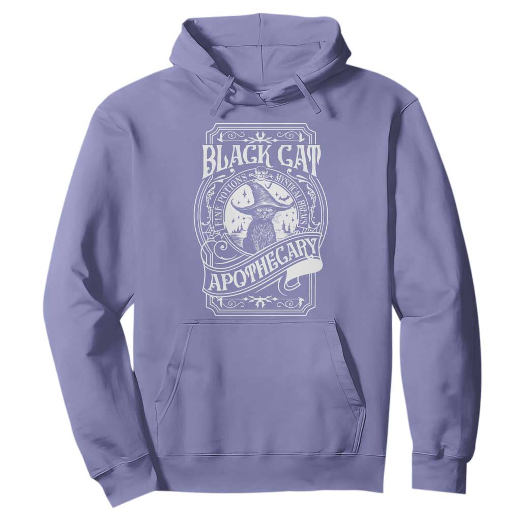Black Cat Witch Hoodie Salem Apothecary Graphic Halloween TS09 Violet Print Your Wear