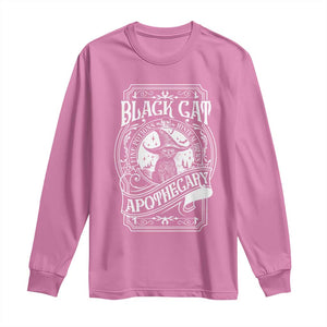 Black Cat Witch Long Sleeve Shirt Salem Apothecary Graphic Halloween TS09 Azalea Print Your Wear