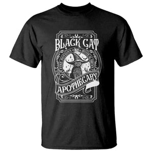 Black Cat Witch T Shirt Salem Apothecary Graphic Halloween TS09 Black Print Your Wear