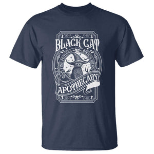Black Cat Witch T Shirt Salem Apothecary Graphic Halloween TS09 Navy Print Your Wear