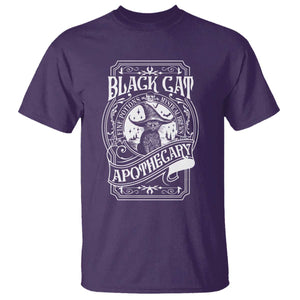 Black Cat Witch T Shirt Salem Apothecary Graphic Halloween TS09 Purple Print Your Wear