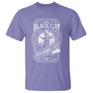 Black Cat Witch T Shirt Salem Apothecary Graphic Halloween TS09 Violet Print Your Wear