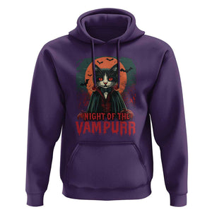 Halloween Vampire Cat Hoodie Night Of The Vampurr TS09 Purple Print Your Wear