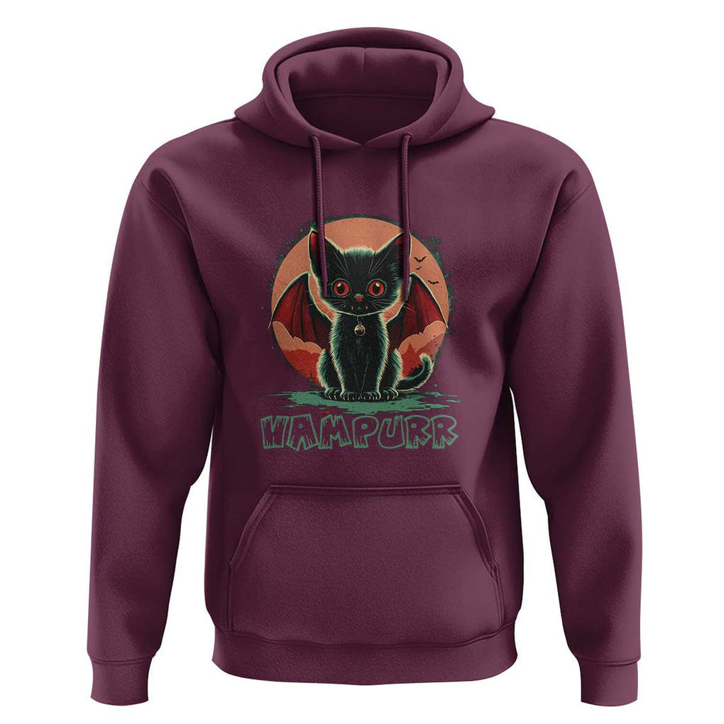 Halloween Vampurr Vampire Cat Hoodie TS09 Maroon Print Your Wear