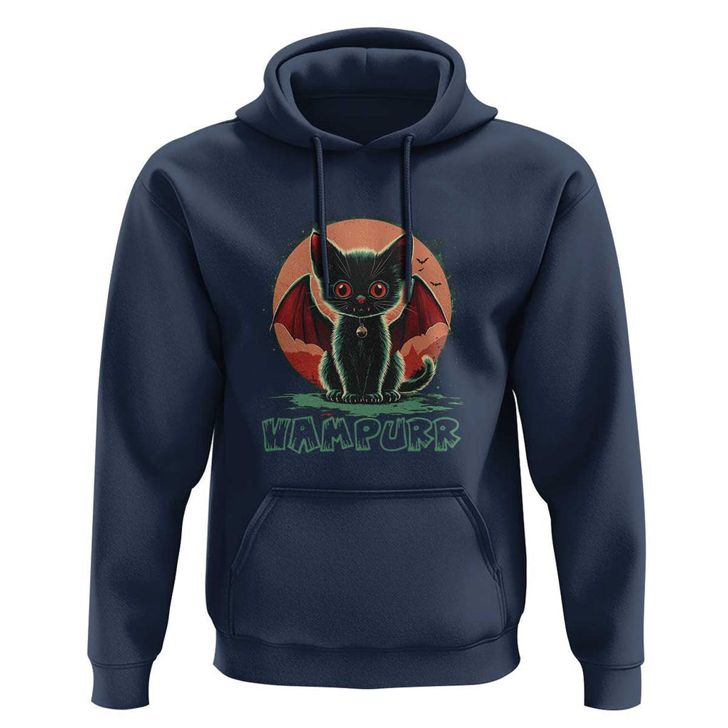 Halloween Vampurr Vampire Cat Hoodie TS09 Navy Print Your Wear