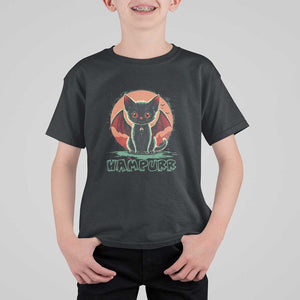 Halloween Vampurr Vampire Cat T Shirt For Kid TS09 Black Print Your Wear