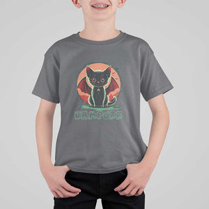 Halloween Vampurr Vampire Cat T Shirt For Kid TS09 Charcoal Print Your Wear