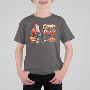 Funny Halloween Hip Hop T Shirt For Kid Creep It Real Cool Ghost Old School TS09 Dark Chocolate Print Your Wear