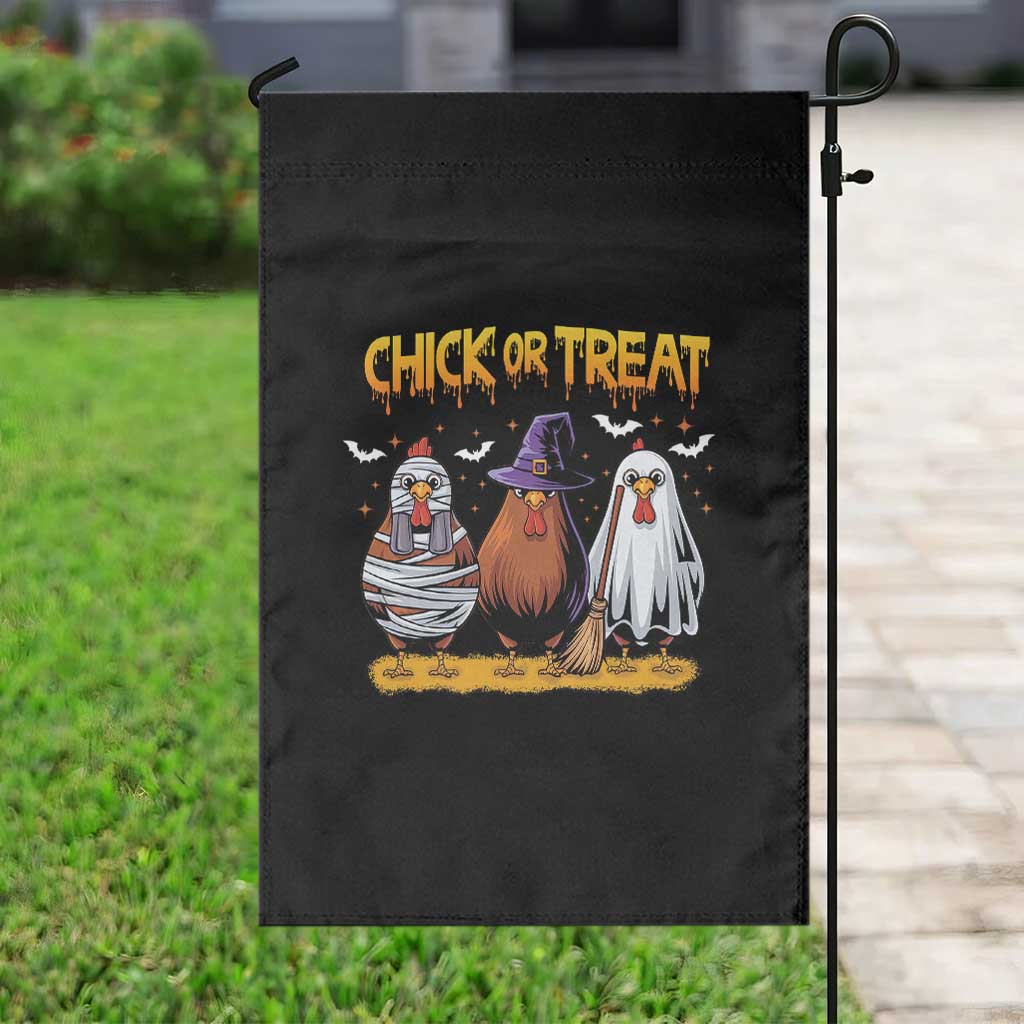 Funny Halloween Garden Flag Chick Or Treat Spooky Chicken TS09 Print Your Wear