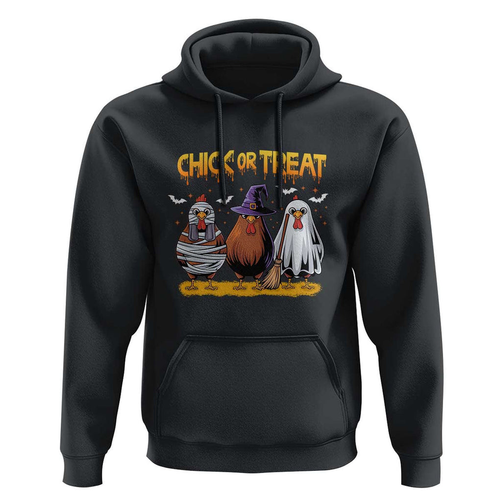 Funny Halloween Hoodie Chick Or Treat Spooky Chicken TS09 Black Print Your Wear