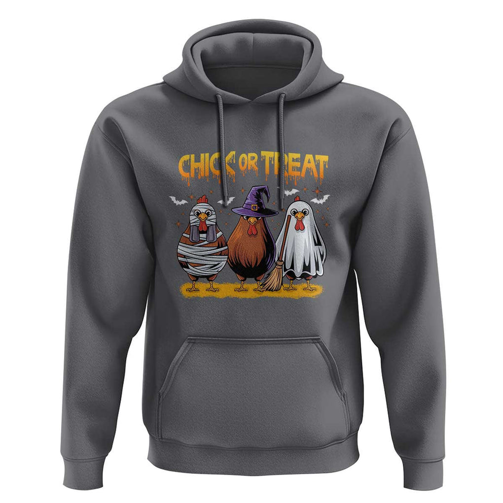Funny Halloween Hoodie Chick Or Treat Spooky Chicken TS09 Charcoal Print Your Wear