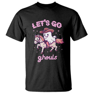 Halloween Cowboy T Shirt Let's Go Ghouls Ghost Riding Horse TS09 Black Print Your Wear