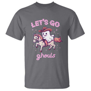 Halloween Cowboy T Shirt Let's Go Ghouls Ghost Riding Horse TS09 Charcoal Print Your Wear