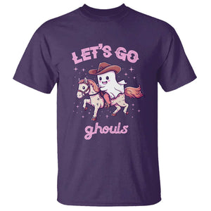 Halloween Cowboy T Shirt Let's Go Ghouls Ghost Riding Horse TS09 Purple Print Your Wear