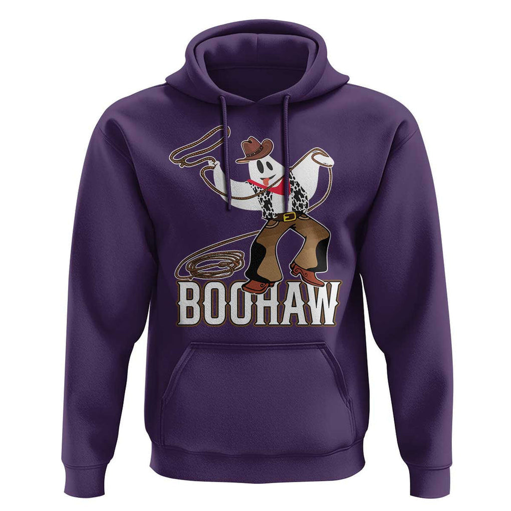 Halloween Cowboy Hoodie BooHaw Western Ghost TS09 Purple Print Your Wear